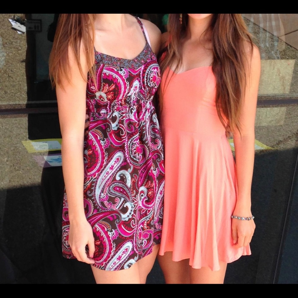 Salmon / Pink / Coral Aritzia Talula Spring Dress